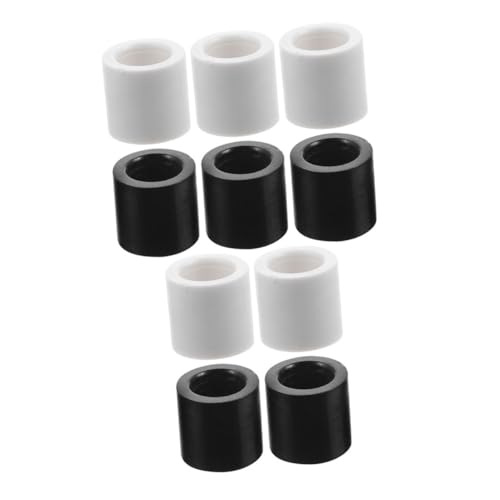 TOYANDONA 10Stücke Billard Queue Spitzen Abdeckung Kunststoff Schlägerkopfbezüge Gelenkschutz Für Billardqueues Schwarze Und Weiße Pool Stick Tipps Für Snooker Und Pool Billard von TOYANDONA