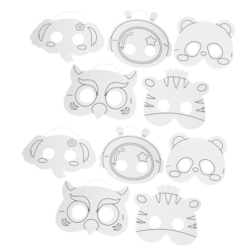 TOYANDONA 10Stücke DIY Papiermasken zum Selbermachen Leere Masken für Kreative Bastelprojekte für Kindergeburtstage Karneval und Cosplay Fördert Kreativität und Handwerkliche TOYANDONA 10Stücke DIY Papiermasken zum Selbermachen Leere Masken für Kreative Bastelprojekte für Kindergeburtstage Karneval und Cosplay Fördert Kreativität und Handwerkliche von TOYANDONA