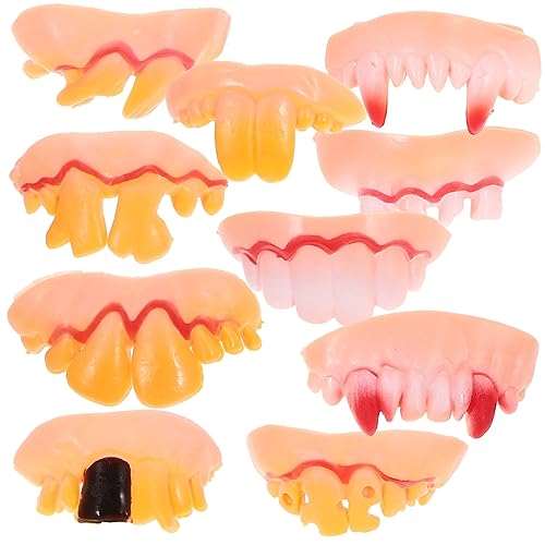 TOYANDONA 10Stücke Lustige Halloween Falsche Zähne Verschiedene Prothesenzähne für Gruselige für Halloween Party Cosplay Dekorationen TOYANDONA 10Stücke Lustige Halloween Falsche Zähne Verschiedene Prothesenzähne für Gruselige für Halloween Party Cosplay Dekorationen von TOYANDONA
