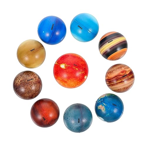 TOYANDONA 10Stücke Teiliges Planetenspielzeug Lustige Dekompression Für Stressabbau Für Hergestellt Aus Hochwertigem PU Material Farben Zufällig von TOYANDONA