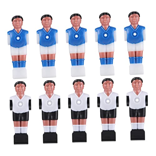 TOYANDONA 10Stücke Teiliges Tischfußballspieler Figuren für Tischkicker Schwarze Weiße Dummy Spieler Hochwertiges Zubehör für Interaktiven Spielspaß zu Installieren von TOYANDONA