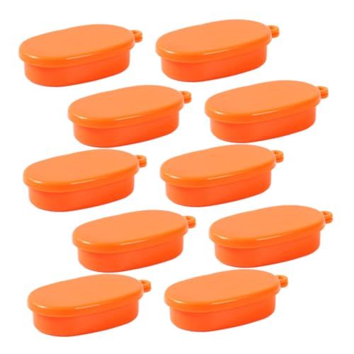 TOYANDONA 10er Schachtel Entzückendes Kinderspielzeug Schaufenster Requisit Landschaftsschmuck Miniaturhaus Kit Miniatur -stütze Miniaturhaus Accessoire Puppenhausdekoration Plastik Orange von TOYANDONA