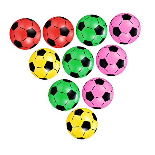 TOYANDONA 10st Aufblasbarer Ball Wasserbälle Fußballspielzeug Für Lustiger Aufblasbarer Fußball Kinderbälle Camping-fußballspielzeug Aufblasbare Bälle Beach-fußbälle Plastik von TOYANDONA