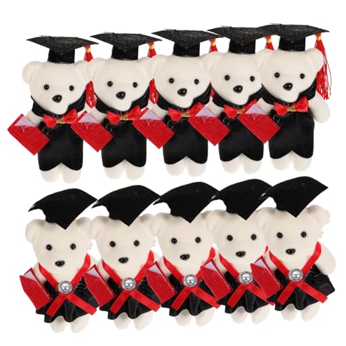 TOYANDONA 10st Dr. Bärenpuppe Abschluss Bär Cartoon-bären-dekore Bärenschmuck Für Blumenstrauß Tragen Blumenstrauß DIY Ornamente Dekorationen Für Blumenstrauß Bärenpuppen Blumenbär Schaum von TOYANDONA