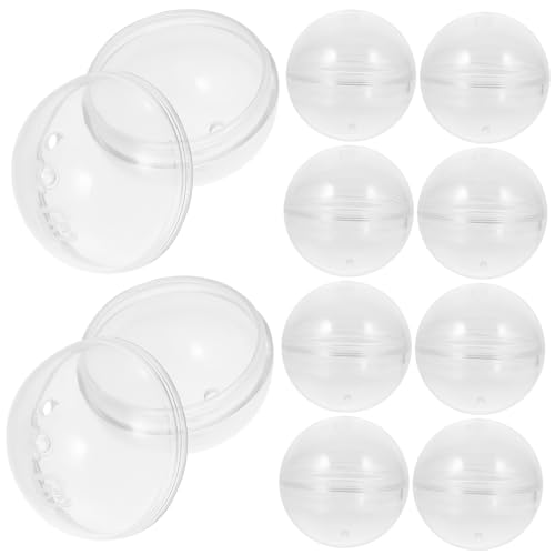 TOYANDONA 10st Gacha-schale Spiel Verkaufsminiatur Bingo-ball-ersatz Klare Ornamentkugeln Popcornmaschine Gummiballmaschine Mini-verkaufsautomat Kapsel Leerer Ball Transparent Plastik von TOYANDONA