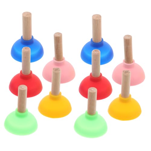 TOYANDONA 10st Magische Requisiten Puppenhaustoilette Süßer Kolben Wc-kolben-Spiel Kolbenhalter Kolben Süß Saugspielzeug Süßer Toilettenkolben Puppenhaus-Badezimmer Mini-kolben Kieselgel von TOYANDONA