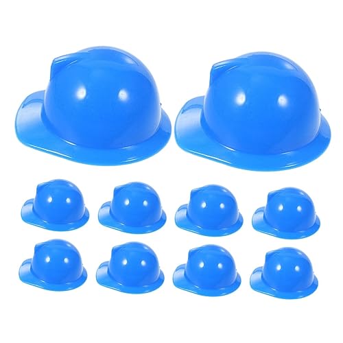 TOYANDONA 10stücke Miniatur-bauhelm Aus Kunststoff Mini-schutzhelme Für Puppen Kreatives Für Kleine Hühner Und Puppenhelm-Accessoires von TOYANDONA