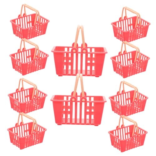 TOYANDONA 10st Simulierter Einkaufskorb Für Lebensmittel Und Spielzeugkorb Kleine Körbe Geflochtener Aufbewahrungskorb Aufbewahrungskörbe Weidenkörbe Mini- Rot Plastik TOYANDONA 10st Simulierter Einkaufskorb Für Lebensmittel Und Spielzeugkorb Kleine Körbe Geflochtener Aufbewahrungskorb Aufbewahrungskörbe Weidenkörbe Mini- Rot Plastik von TOYANDONA