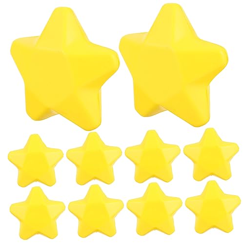 TOYANDONA 10st Stern-schaumkugel Sternförmige Fingergriffbälle Fitnessgeräte Schlaganfall- -ausrüstung Rehabilitationsbälle Muskelentspannende Bälle Handübungsball Yellow Polyurethan von TOYANDONA
