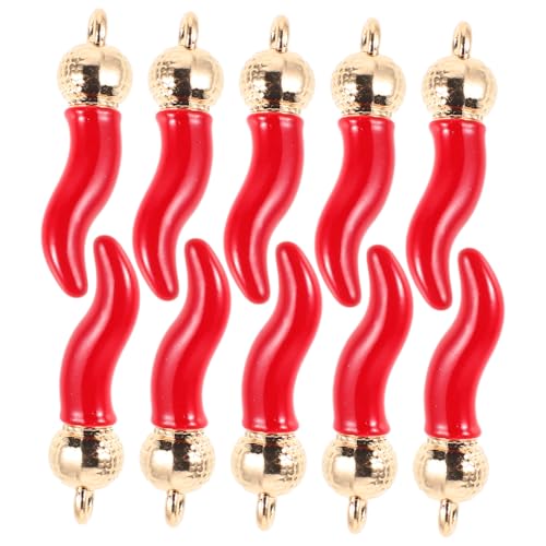 TOYANDONA 10stücke Farbenfrohe Mini Gemüse- Aus Realistische Chili-Paprika Charms Für Schmuck Schlüsselanhänger Ohrringe Halsketten Und Armbänder Für Reisen Und Alltag von TOYANDONA