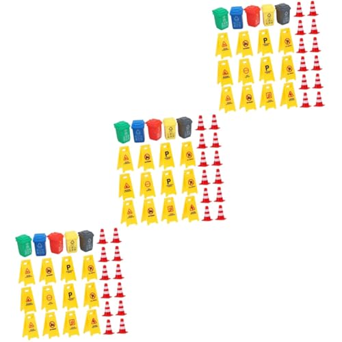 TOYANDONA 111 STK kognitives Spielzeug unterrichten verkehrserziehung verkehrsschilder Mini-Baufahrzeuge Zapfen zählen Spielzeuge Kinderspielzeug lustiges Lernspielzeug für 5-Jährige klein von TOYANDONA