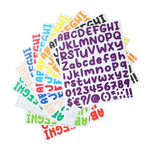 TOYANDONA 12 Blätter Zeitschriftenbedarf Buchstaben Zum Basteln Colorful Aufkleber TOYANDONA 12 Blätter Zeitschriftenbedarf Buchstaben Zum Basteln Colorful Aufkleber von TOYANDONA