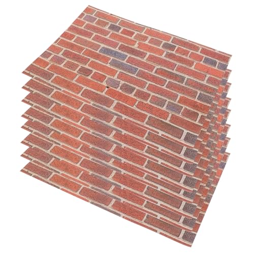 TOYANDONA 12 Blatt Puppenhaus Zubehör Selbstklebende Miniatur Tapete Rote Wandverkleidung Peel and Stick für Einfache Flexible Realistische Hintergrundgestaltung TOYANDONA 12 Blatt Puppenhaus Zubehör Selbstklebende Miniatur Tapete Rote Wandverkleidung Peel and Stick für Einfache Flexible Realistische Hintergrundgestaltung von TOYANDONA