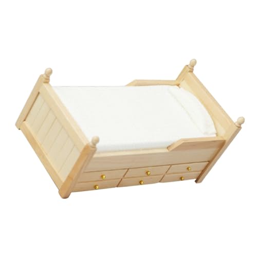 TOYANDONA 12 Maßstab DIY Schlafzimmer Accessoires Bett Für Kleine Einrichtung Puppenmöbel Zubehör TOYANDONA 12 Maßstab DIY Schlafzimmer Accessoires Bett Für Kleine Einrichtung Puppenmöbel Zubehör von TOYANDONA