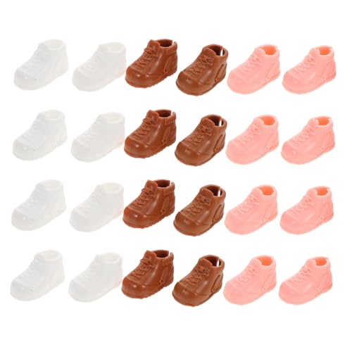 TOYANDONA 12 Paare Puppenschuhe Hohe Sneaker Boots für Scale Puppen Bunte Miniature Boots für Puppenhaus Zubehör DIY Basteln Hochwertige Kleine Schuhe für Puppenbekleidung von TOYANDONA