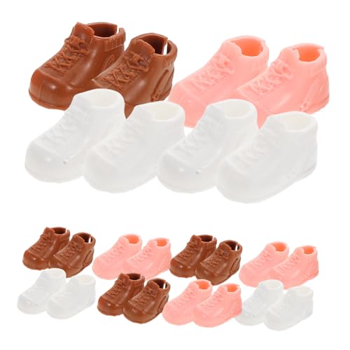 TOYANDONA 12 Paare Schuhe kleines Hauszubehör Puppe dekorative Schuhe dekorative Minischuhe Schuhe für Puppen Puppenhausschuhe Mini-Schuhmodelle simulierte Minischuhe Plastik von TOYANDONA