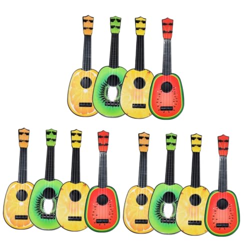 TOYANDONA 12 STK Kinderinstrumente Spielzeug für Musikinstrumente Kinderspielzeug Gitarre Spielzeuge Mini-Obstinstrumente Ukulele Zubehör Kleinkind von TOYANDONA