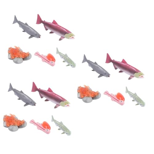 TOYANDONA 12 STK Modell des Wachstumszyklus Lebenszyklus-Figur Lachs-Modell Spielzeug Für Nutztiere Lernspielzeug Kinder Spielsets Lebenszyklus Spielzeug Biologiespielzeug Meeresfiguren Abs von TOYANDONA