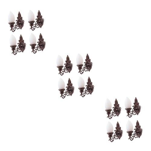 TOYANDONA 12 STK Puppenhaus Wandleuchte Mini-Laternen Dekorativ Leuchtende Dekorationen Puppenhaus-led-wandlampe Mini-hängelampe Dorf Straßenlaterne Mini-puppenhausmöbel Gang Abs Sandkasten von TOYANDONA