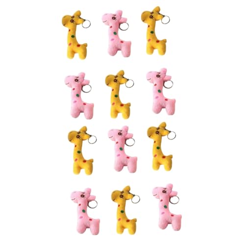 TOYANDONA 12 STK Schlüsselhalter Flauschige Kuscheltiere Tierische Schlüsselanhänger Pompones De Porristas Mini-plüschtiere Mini-tierspielzeug Plüschtier Schlüsselanhänger Klein Kranmaschine von TOYANDONA