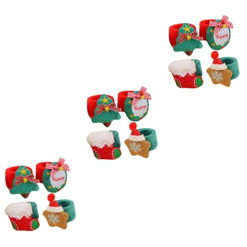TOYANDONA 12 Stk Klapparmband Weihnachts-Slap-Bands Star-Slap-Spielzeug Weihnachten Kinderspielzeug Spielzeuge Armbänder kompaktes Slap-Armband Weihnachtsarmband niedlich Papa-Kreis Plastik von TOYANDONA