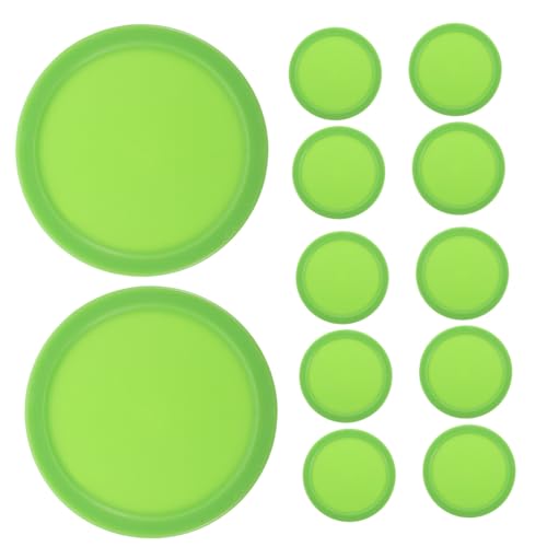 TOYANDONA 12 Stück Air-Hockey- Und Eishockey-Tisch-Pucks, Kunststoff-Hockey-stücke Für Kinder Und Erwachsene, Runde Ersatz-Pucks Für Spieltische von TOYANDONA