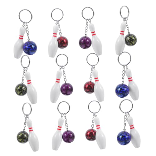 TOYANDONA 12 Stück Bowling Schlüsselanhänger Sportliche Mitgebsel für Geburtstagsfeiern Anhänger mit Bowlingkugel und Bowlingpin Kreative Schlüsselanhänger für Erwachsene TOYANDONA 12 Stück Bowling Schlüsselanhänger Sportliche Mitgebsel für Geburtstagsfeiern Anhänger mit Bowlingkugel und Bowlingpin Kreative Schlüsselanhänger für Erwachsene von TOYANDONA