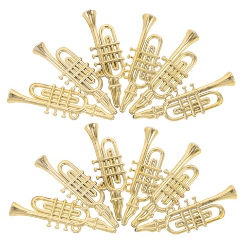 TOYANDONA 12 Stück Christbaumschmuck deko Mini -Trompete Plastik -Trompete Miniaturinstrumente Musikspielzeug Horn Miniatur-Zeug Mini-Musikinstrumentenmodell Mini-Klarinette Golden TOYANDONA 12 Stück Christbaumschmuck deko Mini -Trompete Plastik -Trompete Miniaturinstrumente Musikspielzeug Horn Miniatur-Zeug Mini-Musikinstrumentenmodell Mini-Klarinette Golden von TOYANDONA