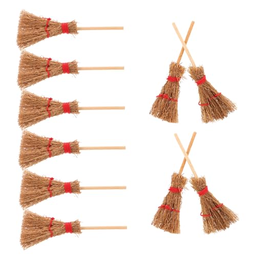 TOYANDONA 12 Stück Dekorative Zubehör für Puppenhaus Realistische Hexenbesen für Halloween Dekoration Vielseitige Mini Bastelaccessoires Beige TOYANDONA 12 Stück Dekorative Zubehör für Puppenhaus Realistische Hexenbesen für Halloween Dekoration Vielseitige Mini Bastelaccessoires Beige von TOYANDONA