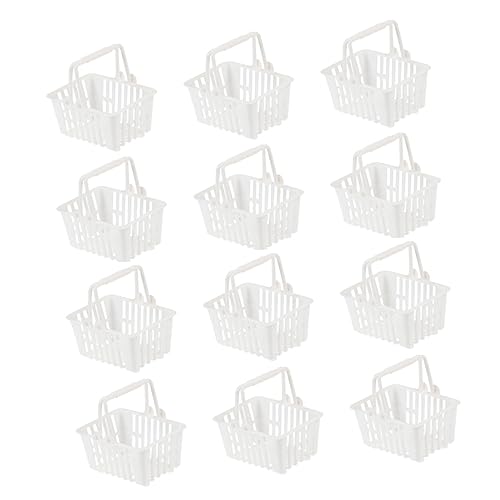 TOYANDONA 12 Stück Einkaufskorb- Körbe Gewebte Kleiner Einkaufskorb Miniatur einkaufen kleine Körbchen Einkaufskorb kleine runde Körbchen Kleiner Korb Plastik Weiß TOYANDONA 12 Stück Einkaufskorb- Körbe Gewebte Kleiner Einkaufskorb Miniatur einkaufen kleine Körbchen Einkaufskorb kleine runde Körbchen Kleiner Korb Plastik Weiß von TOYANDONA