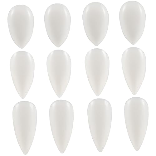 TOYANDONA 12 Stück Halloween Vampirzähne Cosplay Requisiten Leuchtende Fake Zähne für Halloween Partys Realistische Zahnprothese aus Hochwertigem Harz von TOYANDONA