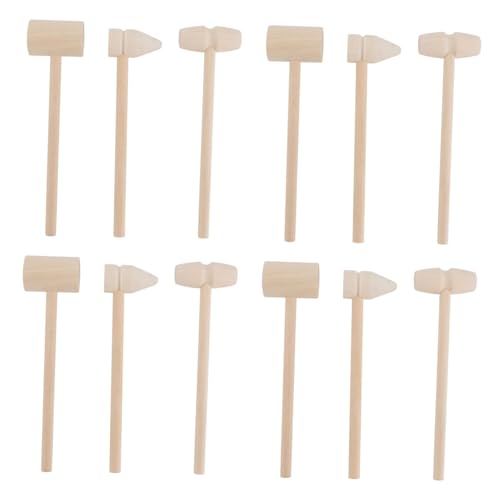 TOYANDONA 12 Stück Hammer Babyspielzeug für kinderspielzeug Toys for Muskelentwicklung Toy Holzschlagspielzeug Lotusbaum Khaki TOYANDONA 12 Stück Hammer Babyspielzeug für kinderspielzeug Toys for Muskelentwicklung Toy Holzschlagspielzeug Lotusbaum Khaki von TOYANDONA