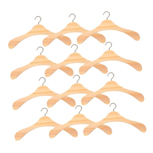TOYANDONA 12 Stück Holz Kleiderbügel für Puppen Elegante Miniatur Garderobenaccessoires zur Aufbewahrung von Puppen Outfits im Puppenhaus Naturlackiert und Robust für Ordentliches TOYANDONA 12 Stück Holz Kleiderbügel für Puppen Elegante Miniatur Garderobenaccessoires zur Aufbewahrung von Puppen Outfits im Puppenhaus Naturlackiert und Robust für Ordentliches von TOYANDONA