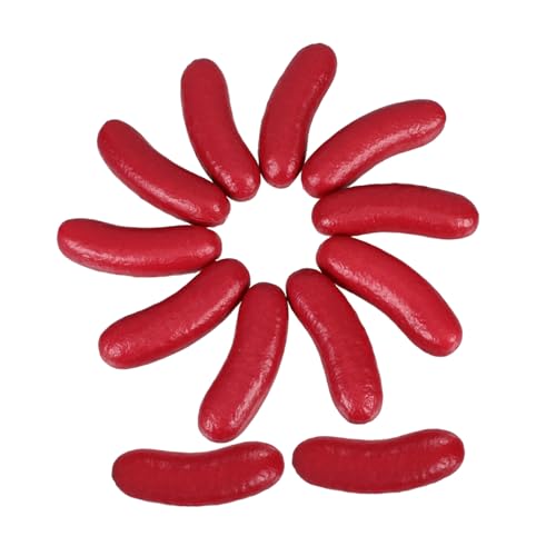 TOYANDONA 12 Stück Imitation Hot Dog Modelle Hohl und Leicht Künstliche Wurst Realistische Fast Food Deko für Fotografie Küchen Marktdisplay von TOYANDONA