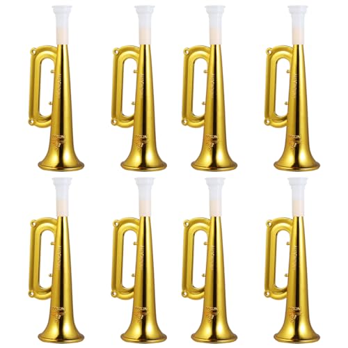 TOYANDONA 12St kindertrompete Kinder trompete kindergeschenke goldene Trompeten Spielzeug Trompete Spielzeuge jubelnde Horntrompete jubelnde Stütztrompete Metall Musikinstrument Requisiten von TOYANDONA