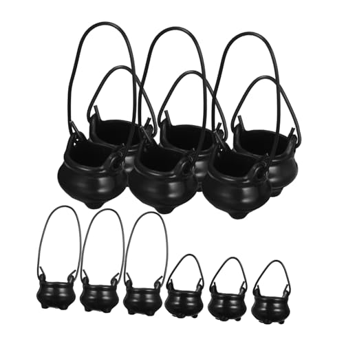 TOYANDONA 12 Stück Miniatur Witch Pot Mini-Topf Kessel Schüssel Spookische Dekorationen puppenhauszubehör Lagerfeuerdekorationen Mini-Kessel aus Kunststoff Hexeneimer Plastik Schwarz TOYANDONA 12 Stück Miniatur Witch Pot Mini-Topf Kessel Schüssel Spookische Dekorationen puppenhauszubehör Lagerfeuerdekorationen Mini-Kessel aus Kunststoff Hexeneimer Plastik Schwarz von TOYANDONA