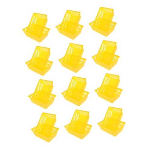 TOYANDONA 12 Stück Münzkorb Für Münzautomaten Gelber Korb Münzfall Aufbewahrungskörbe Aus Kunststoff Klein Kleiner Korb Aufbewahrungskorb Aus Kunststoff Kleine Vorratsbehälter Plastik Yellow von TOYANDONA