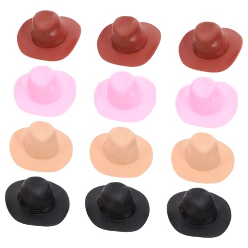 TOYANDONA 12 Stück Puppenmütze Puppenhaus Hut Jeansmütze Cowboyhut Kleine Hüte Deko Miniaturhüte Für Partys Miniatur Hüte Mini Hüte Kleine Hüte Zum Basteln Austauschbare von TOYANDONA