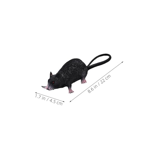 TOYANDONA 12 Stück Simulations-Mausmodell Streichstatue Nachahmung Ratten Streich Spielzeugmäuse Plastikratten Gruseliges Halloween- falsche Maus Spielzeugratte Maus Figur PVC von TOYANDONA