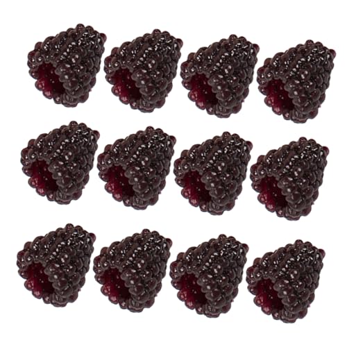 TOYANDONA 12 Stück Simulierte Wilde Erdbeeren Himbeeren Himbeer Requisite Gefälschte Himbeere Ornament Party Tischdekoration Simulationsfruchtmodell Party Tischdekoration von TOYANDONA