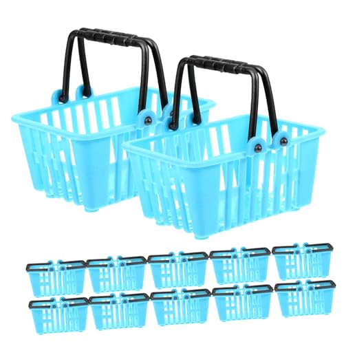 TOYANDONA 12 Stück Simulierter Einkaufskorb Für Lebensmittel Und Kleiner Minikorb Mini Shopping Baskets Requisite Kleiner Korb Mini Körbe Toy Grocery Korb Plastik Himmelblau TOYANDONA 12 Stück Simulierter Einkaufskorb Für Lebensmittel Und Kleiner Minikorb Mini Shopping Baskets Requisite Kleiner Korb Mini Körbe Toy Grocery Korb Plastik Himmelblau von TOYANDONA