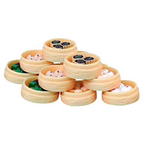 TOYANDONA 12 Stück Simuliertes Brötchenmodell Gedämpfte Brötchen Dekoration Gedämpfte Brötchen Modelle Miniatur Lebensmittel Mini Schmuck Mini Gedämpfte Brötchen Dekoratives Modell von TOYANDONA