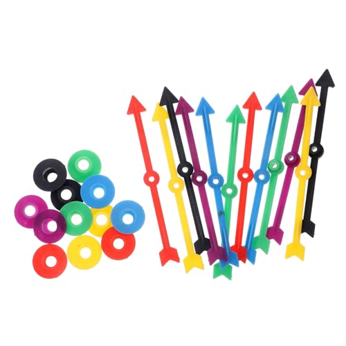 TOYANDONA 12stücke Bunte Pfeile Für Brettspiele Wiederverwendbare Kunststoffspielzeuge Für -Spiele Für Familienfeiern Unterricht Und Kreative Spielstunden von TOYANDONA