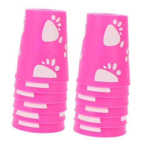 TOYANDONA 12 Stück Tassen stapeln Speed-Stapelbecher Pokalstapelspiel schnelles Pokalspiel Spiele zum schnellen Stapeln von Bechern Tassenspielzeug stapeln schnelle Tassen Plastik Rosy TOYANDONA 12 Stück Tassen stapeln Speed-Stapelbecher Pokalstapelspiel schnelles Pokalspiel Spiele zum schnellen Stapeln von Bechern Tassenspielzeug stapeln schnelle Tassen Plastik Rosy von TOYANDONA