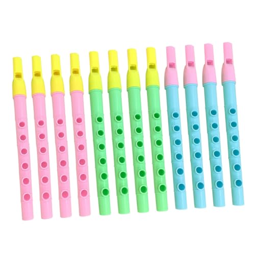TOYANDONA 12 Stück Teiliges Blockflöten Kinderflöten für Anfänger Bunte Mini Flöten für Ab Jahren Leicht Genau Gestimmt Farblich Sortiert Pädagogisch Geeignet Zufällige Farbe von TOYANDONA
