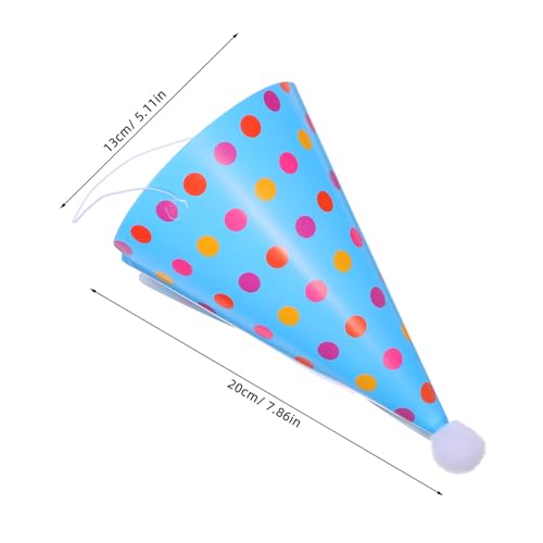 TOYANDONA 12 Stück Teiliges Buntes Geburtstags-partyhüte Leichte Papierkegel-hüte mit Sicherem Sitz Vielseitig als Kostüm und Fotorequisiten für Jungen und Mädchen Geburtstagsfeiern von TOYANDONA