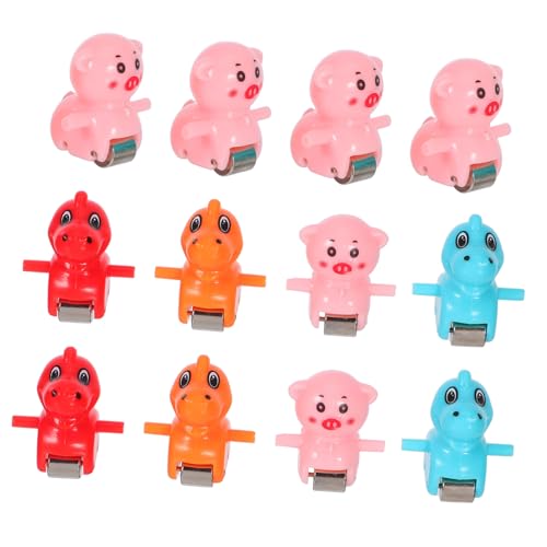 TOYANDONA 12 Stück Teiliges Elektrisches Dinosaurier Schwein Kompatibel mit Automatischem Treppensteigen Fördert Hand-Auge-koordination und Motorische Fähigkeiten bei Kindern von TOYANDONA