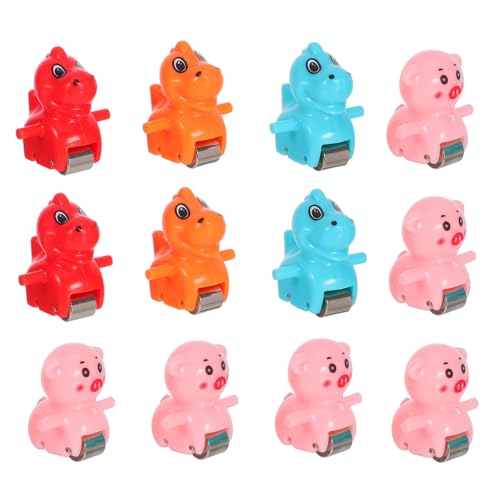 TOYANDONA 12 Stück Teiliges Ersatzteil Elektrischen Cartoon Dino und Schwein Zubehör Kompatibel mit Interaktivem Junge Mädchen-spielbahn-Adapter Fördert Feinmotorik und von TOYANDONA