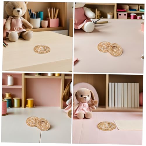 TOYANDONA 12 Stück Teiliges Handgewebter Mini Strohhüte Kunstvoll Gefertigte Kleine Puppenhüte aus Stroh für DIY Bastelprojekte Vielseitig Einsetzbar als Puppenzubehör und Dekoration von TOYANDONA