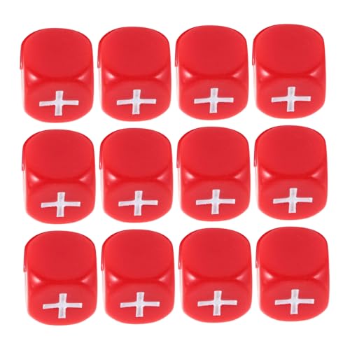 TOYANDONA 12 Stück Teiliges Mathe Würfel mit Additions und Subtraktionssymbolen Langlebige Lernwürfel für Gruppenaktivitäten Interaktive Mathematik Spiele Unterrichtsmaterial für Grundschule von TOYANDONA